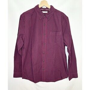 Hawker Rye 100% Cotton‎ Red Plaid Button Up Shirt Regular Men's SIZE LARGE NWOT